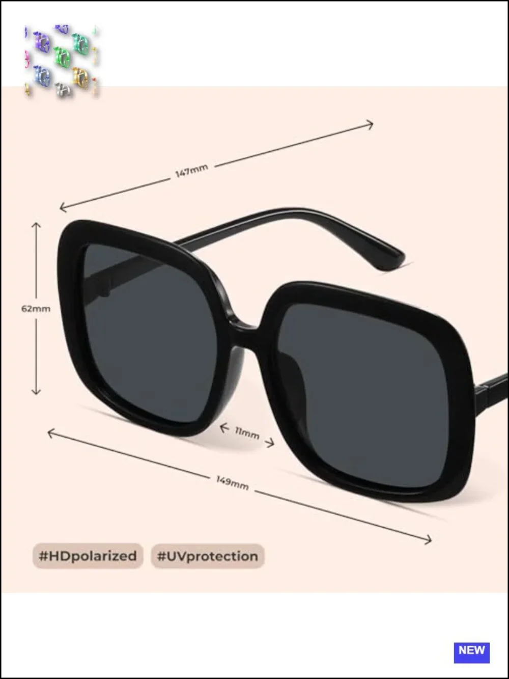 Oversized Polarized Sunglasses for Women UV400 Retro Aviator Style